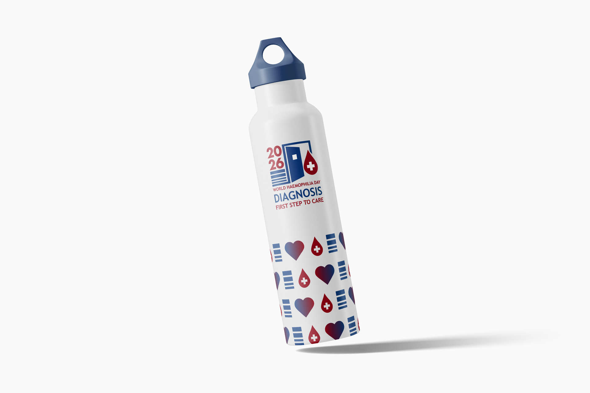 World Haemophilia Day 2026 Water Bottle — back